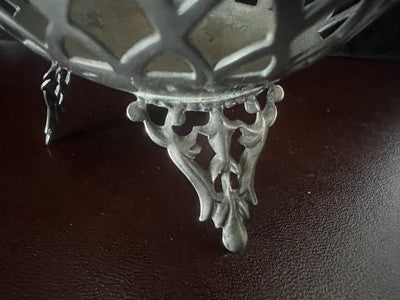 🔴 JORDAN SHEFFIELD Contenitore uovo sfera traforata pot-pourri bruciaprofumi