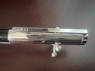 GUCCI Bolígrafo Esfera Roller Clásico Minimalista Garantía Caja NOS Vintage
