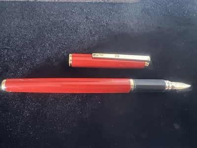 🔴 OMAS penna stilografica Rinascimento lacca corallo pennino ORO 14 KT M