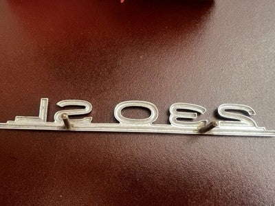 Mercedes ‑ Benz Badge Car Chrome-Plated 230SL Steel Pins W111 Original Vintage