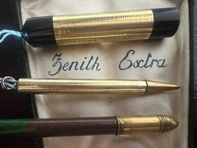 🔴 ZENITH EXTRA set scrittura portamine barilotto matita con astuccio vintage