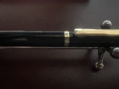 Ronson Pen Fountain Pen Lacquer Black Pen (M) Box Garaniza Vintage