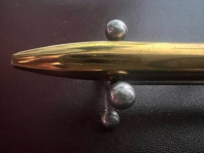 🔴 NORMAN G penna sfera metallo massiccio a scatto rara USA vintage