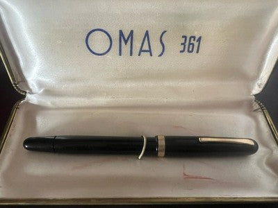 Omas Pen Fountain Pen Extra 361 With Greek Piston Pen Gold (M) Vintage