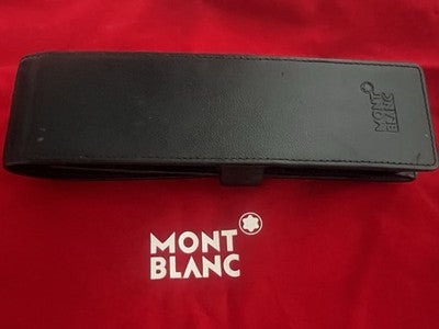 🔴 MONTBLANC custodia penna stilografica e sfera Meisterstuck pelle 2-3 posti