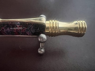 🔴 Penna stilografica lacca marmorizzata tipo Parker Iridium con pietra vintage