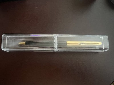 AURORA Bolígrafo 98 Resina Negra Tapa De Metal Dorado Escribe Vintage A