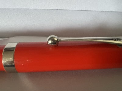Pluma Estilográfica SHEAFFER Naranja Plumín Italic M No Nonsense Vintage