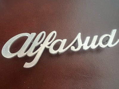 🔴 ALFASUD Stemma auto emblema scritta logo targhetta metallo ORIGINALE B