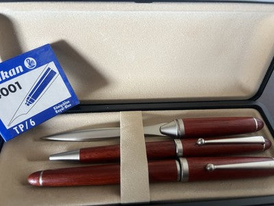 🔴 Penna sfera stilografica tagliacarte LEGNO Iridium 7 scrivono vintage