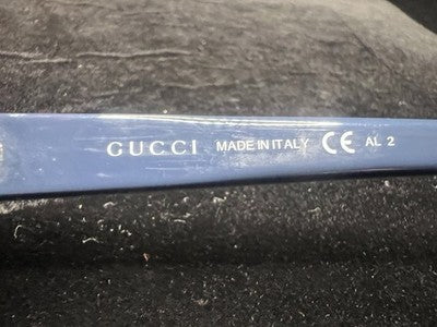 🔴 GUCCI occhiali vista donna montatura GG 3538/S blu logo GG laterale vintage