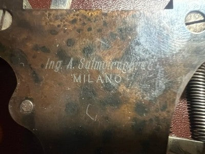 🔴 FILOTECNICA SALMOIRAGHI Tachimetro meccanico portatile x officina antico 1880
