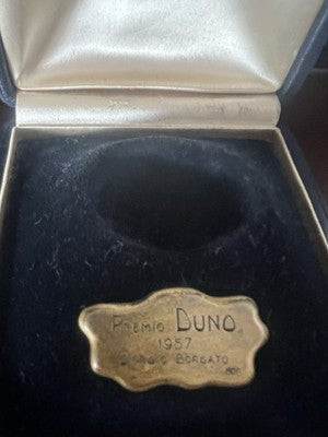 Prix Duno 1957 Boîte Écrin Plaque Argent 800 Plaqué Or Giorgio Borgato