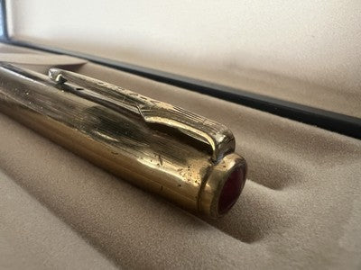 Vis Pen Stift Füllfederhalter Bordeaux Autovac Feder Gold Schreibt Vintage