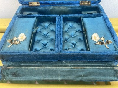 Jewelery Box Victorien Coffre Avec Serrure 1800 Vintage Dress Box 