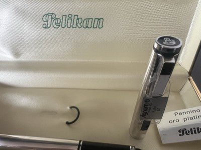 🔴 PELIKAN penna stilografica P580 Signum pennino oro EF con garanzia vintage