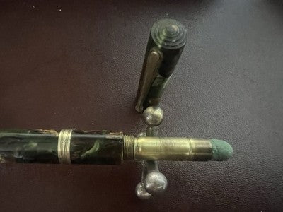 🔴 WATERMAN'S matita meccanica celluloide marmorea Art Déco vintage anni ’30