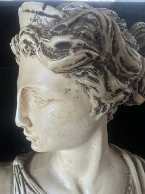 ARTEMIS DIANA Bust Head Roman Greek Statue Sculpture Vintage Marble