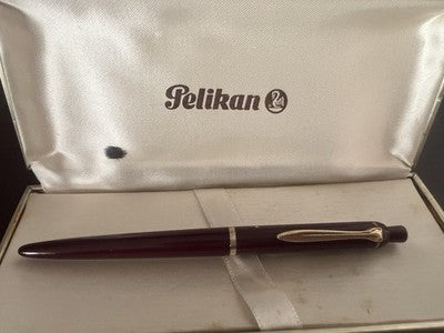🔴 PELIKAN penna sfera K200 burgundy bordeaux scrive vintage RARA anni ’60