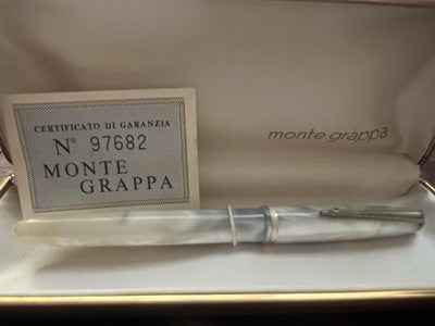 🔴 MONTEGRAPPA penna stilografica celluloide effetto madreperla garanzia vintage