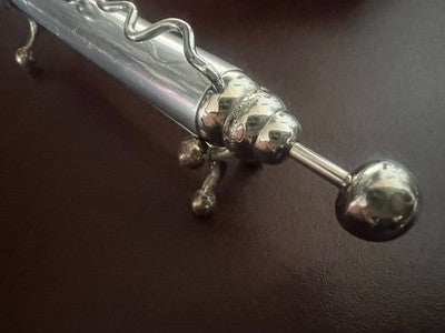 Jean Pierre Lepine Stylo-Plume Sphère Zig Zag Français Chrome Écrit Vintage 