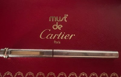 Cartier Füllfederhalter Vendome Trinity Silber Fest 925 Patronen Vintage 2