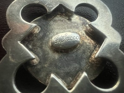 🔴 Ciondolo GERARDO SACCO Argento 925 Maschere & Monete con medaglia vintage