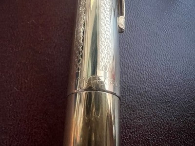 🔴 MONTEGRAPPA penna stilografica laminata a pistone pennino ORO 14KT M vintage