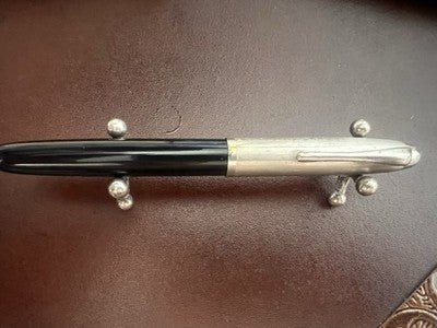 Aid Stylo-Plume Stylo à Plume 59 Noire Avec Capuche Chrome Écrit Vintage 1950