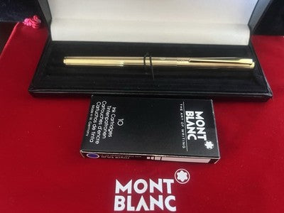 Stylo Montblanc Noblesse Avec Nib En OR 14 kt Et Étui