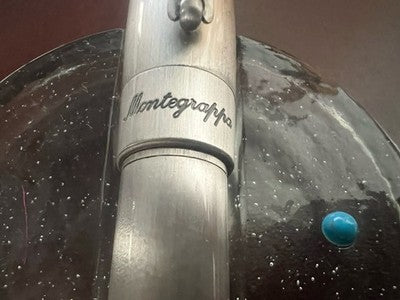 🔴 MONTEGRAPPA stilografica Fortuna Silver Mule metallo spazzolato pennino F