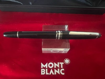 🔴 MONTBLANC penna sfera Meisterstück platinum PIX scrive con astuccio perfetta