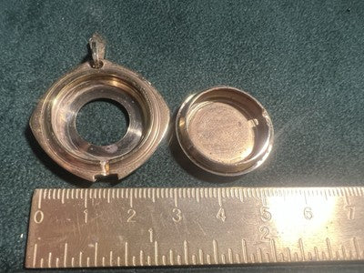 🔴 CASSA orologio tasca donna SMALTI da revisionare parti vintage