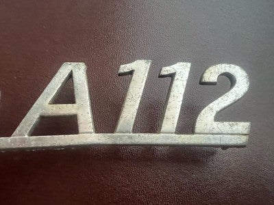 Armes autobianchi A112 Voiture Emblème Écrit Logo Plaque Métal I 