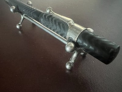 🔴 RADIUM stilografica ebanite cesellata spiga eyedropper pennino F vintage '20
