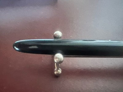 Giulietta Pen Fountain Pen Resin Black Hooded Metal Piston Vintage