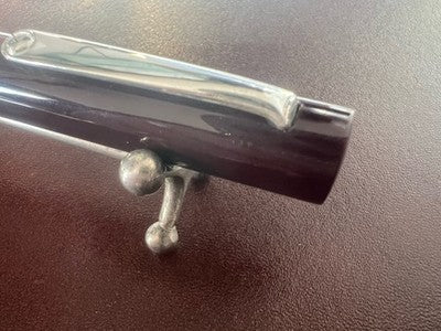 🔴 PINEIDER penna stilografica bordeaux con profili ARGENTO 925 pennino M