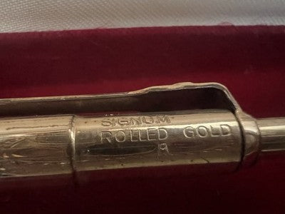 🔴 BALLOGRAF matita meccanica portamine Signum pulsante PLACCATA ORO mine 0,7