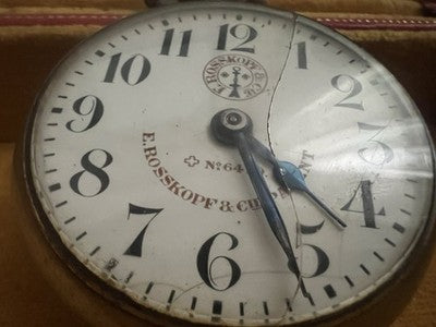 🔴 ROSKOPF orologio tasca uomo parti ricambio o riparazione vintage DEL 1900