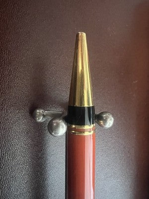 🔴 PARKER penna sfera Duofold Centennial ARANCIONE lacca finiture dorate IIIU