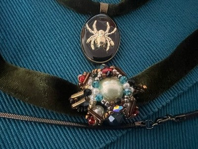 🔴 Collane vintage bigiotteria ciondoli perle velluto catene anni ’70/’90 N.1