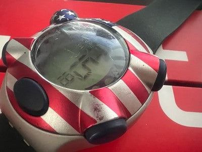 🔴 SWATCH orologio uomo FLOATING DOT USA Irony Beat YQS1000 vintage 1998