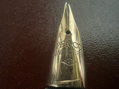 🔴 PEN CO penna stilografica grigia 53 pennino a diamante ORO 14 kt vintage