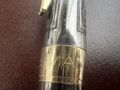 🔴 MARKSMAN penna stilografica metallo cesellato canna di fucile vintage