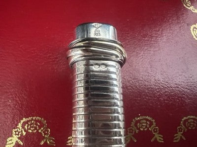 🔴 CARTIER Vendome Trinity Füllfederhalter, massives 925er Silber, Vintage-Patronen 1