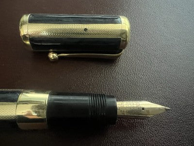 Waterman's Retractable Fountain Pen Mosaic ONYX Works Vintage A 