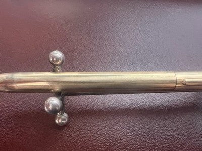🔴 CROSS penna a sfera placcata oro 12 Kt incisione H.G. astuccio originale vint
