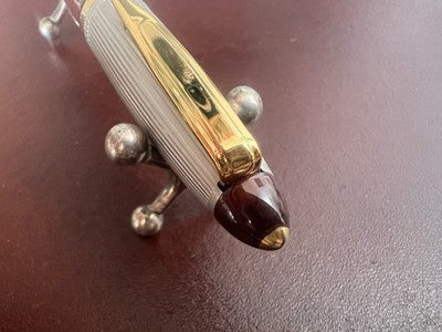 🔴 OSAMA Mini-Kugelschreiber für Tagebücher, Lack und Gold, schreibt im Vintage-Stil 