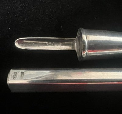 🔴 BIC penna sfera ARGENTO 925 MASSICCIO Silver Edizione Limitata astuccio NOS