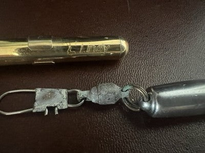 🔴 LINDY USA penna a sfera dorata + mini-penna retrattile in metallo con gancio
